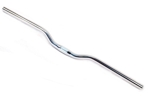 Руль MTB HB-T305,алюм., L-695mm, 25,4mm,подъем 30мм, серебристый